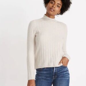 MADEWELL Evercrest Turtleneck Sweater in Heather Quinoa